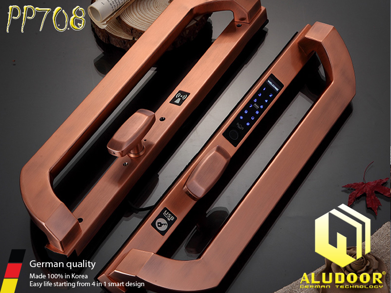 Khoa van tay cua nhom ALUDOOR PP708 Dong