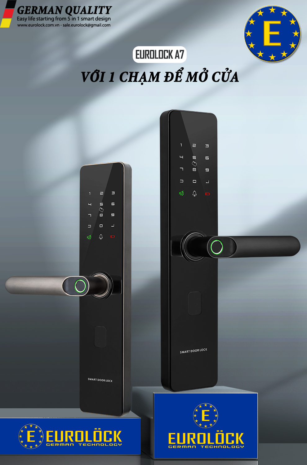 Khoá vân tay điện tử an toan đa dụng