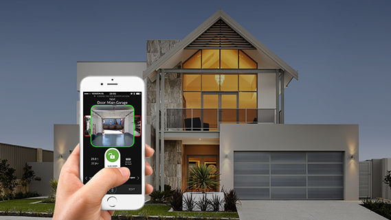 Cua cuon mo tu xa bang dien thoai wifi